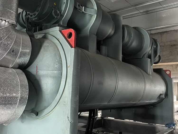 Water cooled screw chiller installation and refrigeration system design