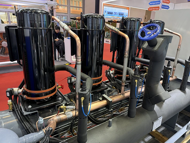 Water cooled scroll refrigeration compressor unit installation design